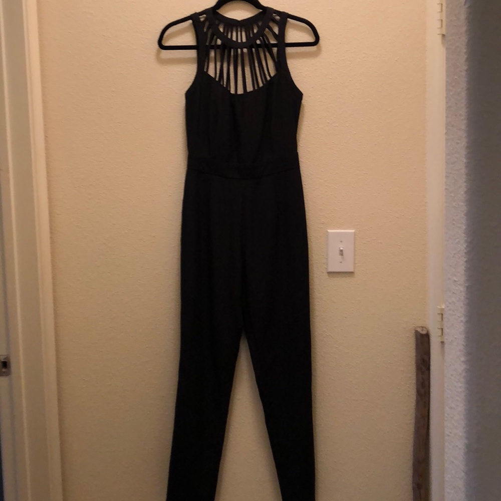 Black Romper with strap detailing